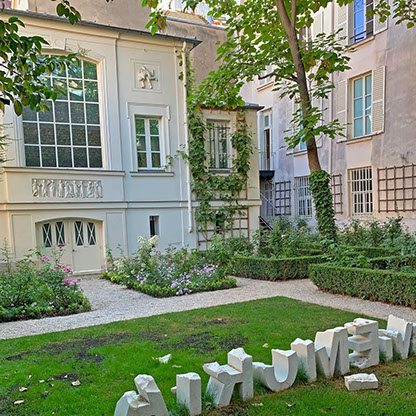Delacroix museum courtyard.